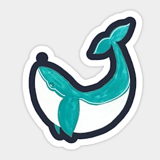 Dancing Whale Sticker